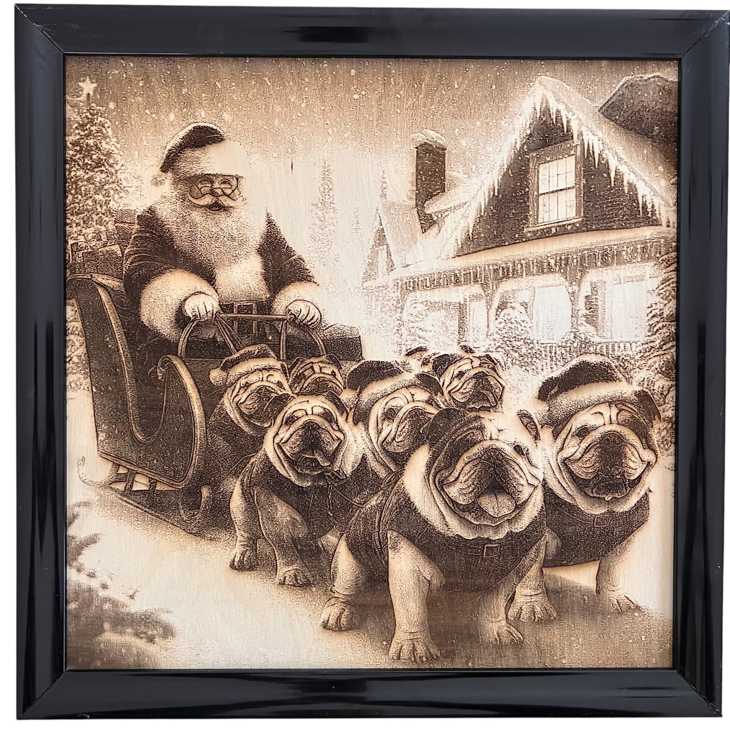 Santa & his bulldogs