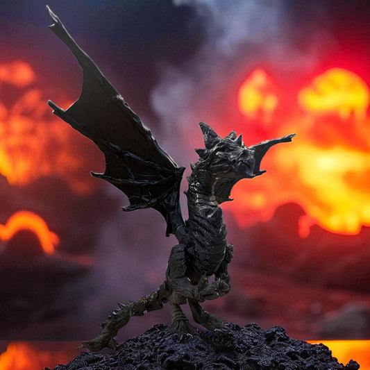 Black Articulated Dragon with Wings