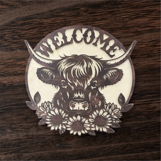 Highland Cow Door Hanger 2