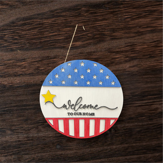 Patriotic Welcome Door Hanger